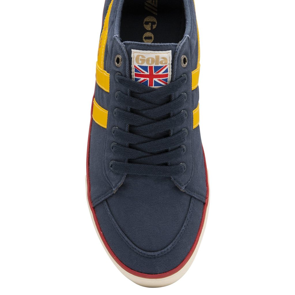 Gola Vegan Classics Comet Plimsoll Sneakers Azul Marinho Vermelhas Portugal | MWHU62081
