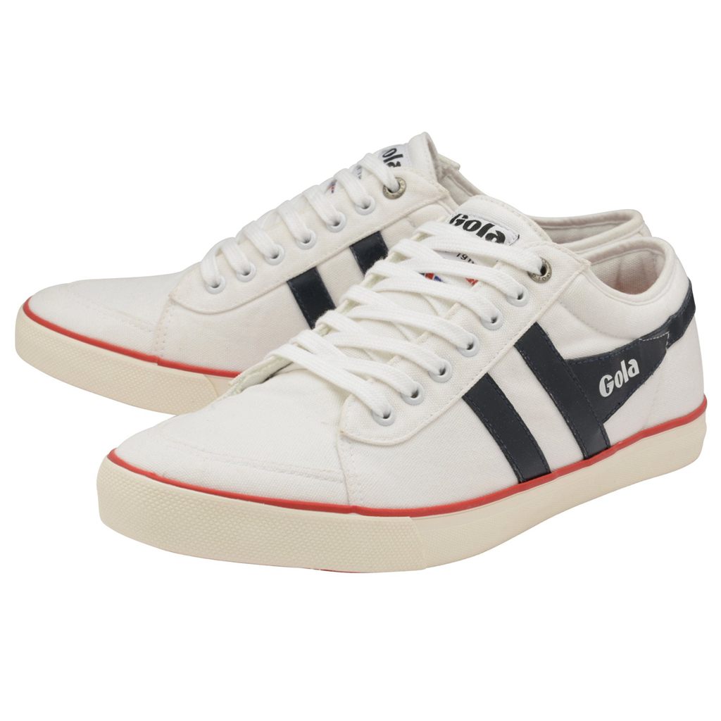 Gola Vegan Classics Comet Plimsoll Sneakers Branco Azul Marinho Vermelhas Portugal | SPTL81674