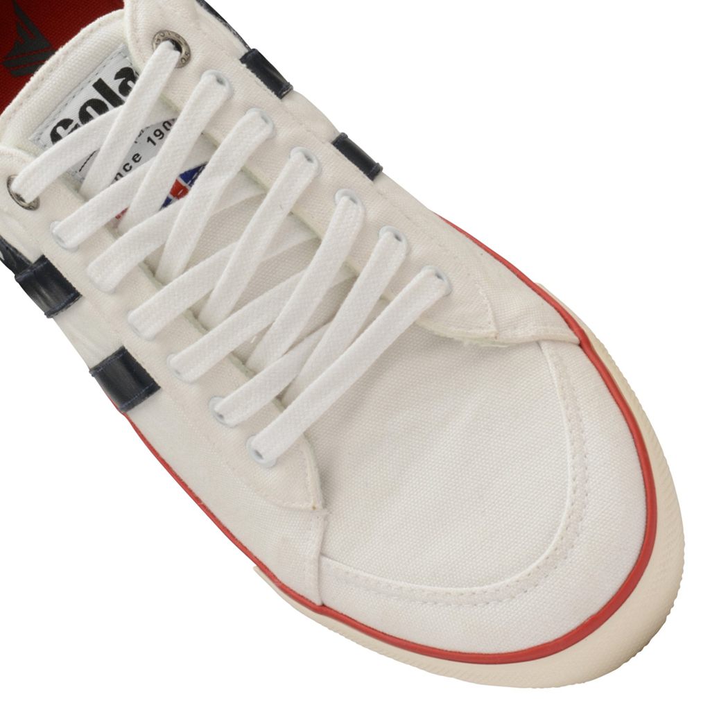 Gola Vegan Classics Comet Plimsoll Sneakers Branco Azul Marinho Vermelhas Portugal | SPTL81674
