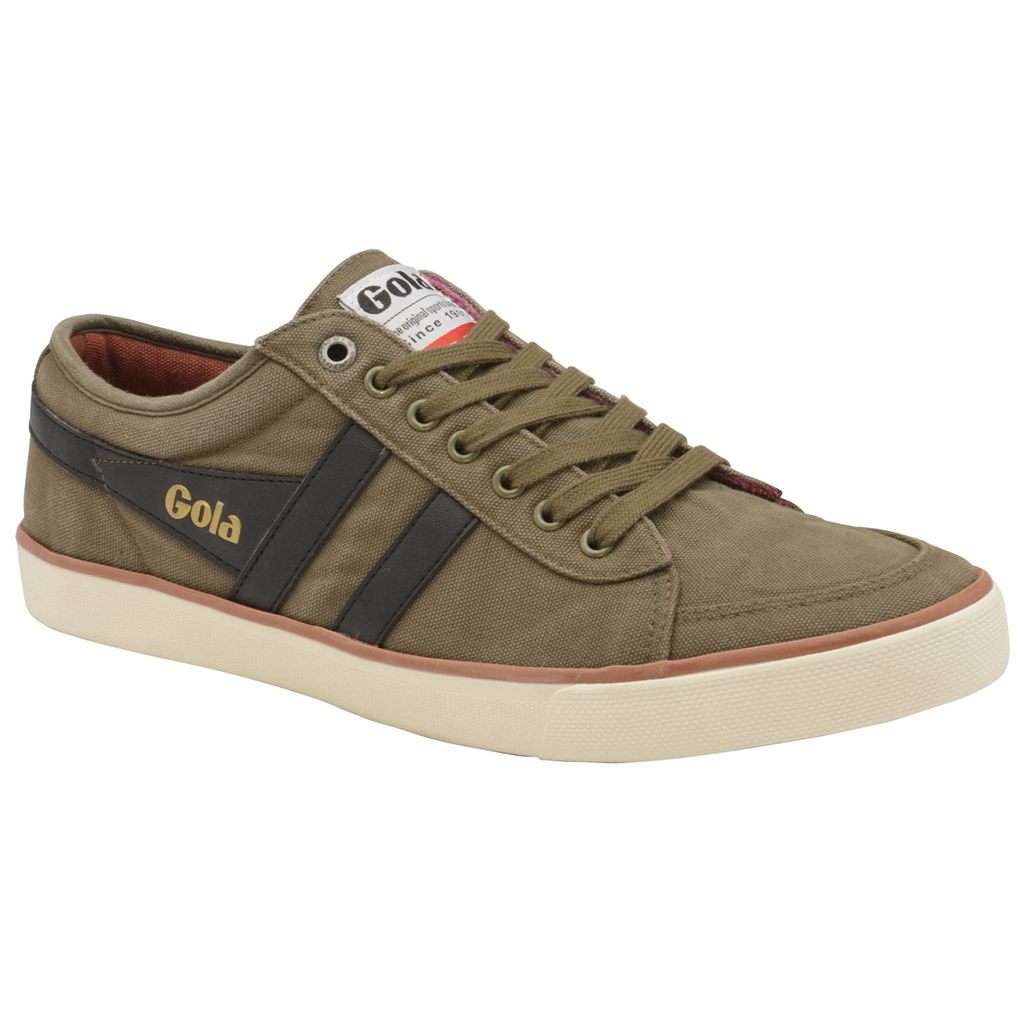 Gola Vegan Classics Comet Plimsoll Trainer Caqui Pretas Portugal | EUWS39517