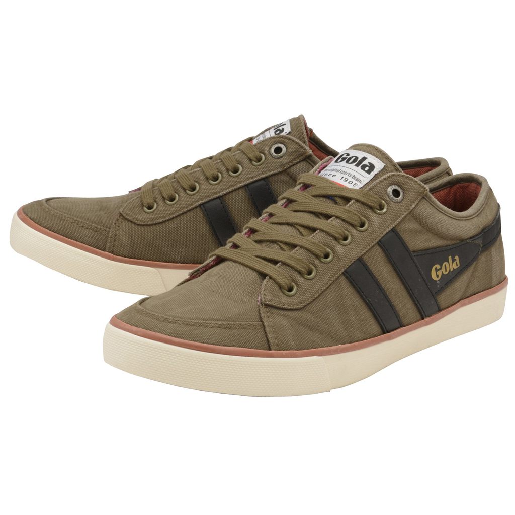 Gola Vegan Classics Comet Plimsoll Trainer Caqui Pretas Portugal | EUWS39517