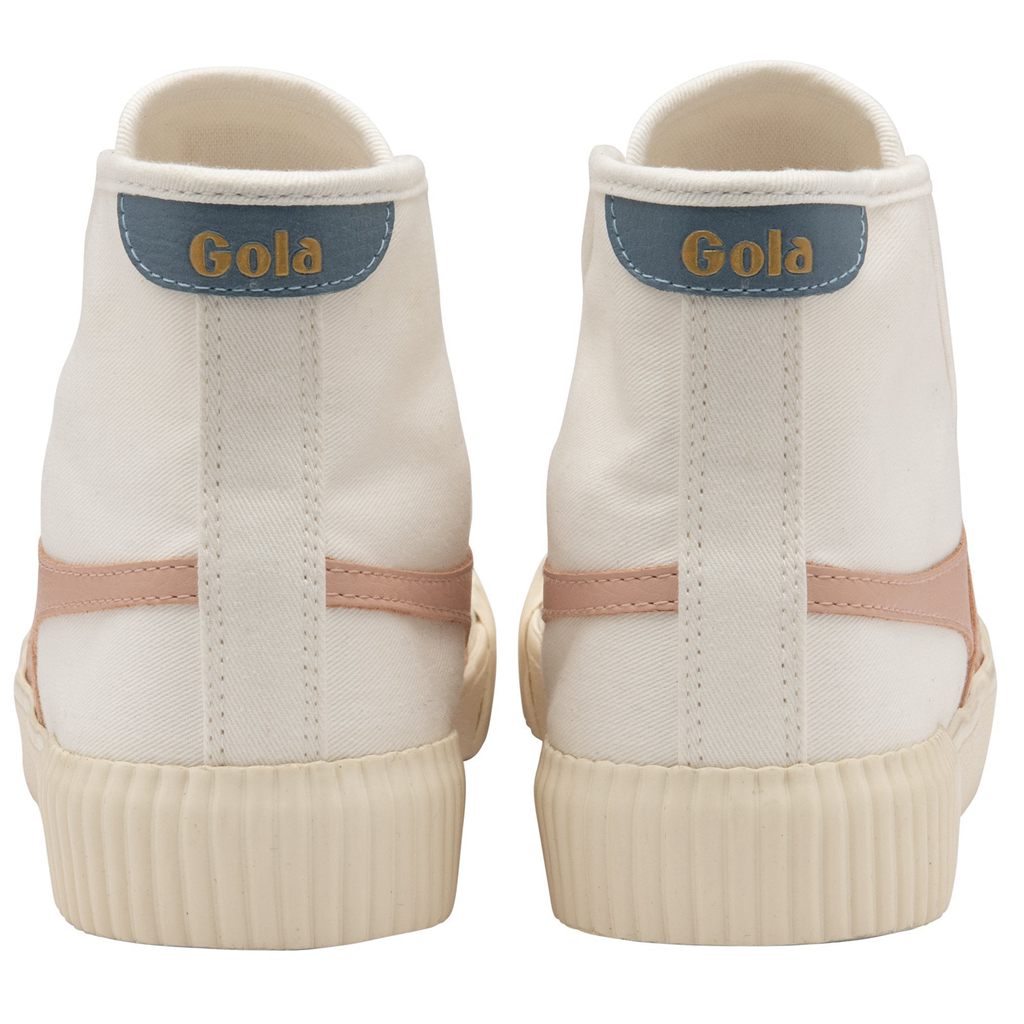 Gola Vegan Classics Rally High Plimsoll Sneakers Branco Rosa Portugal | IOUN32891