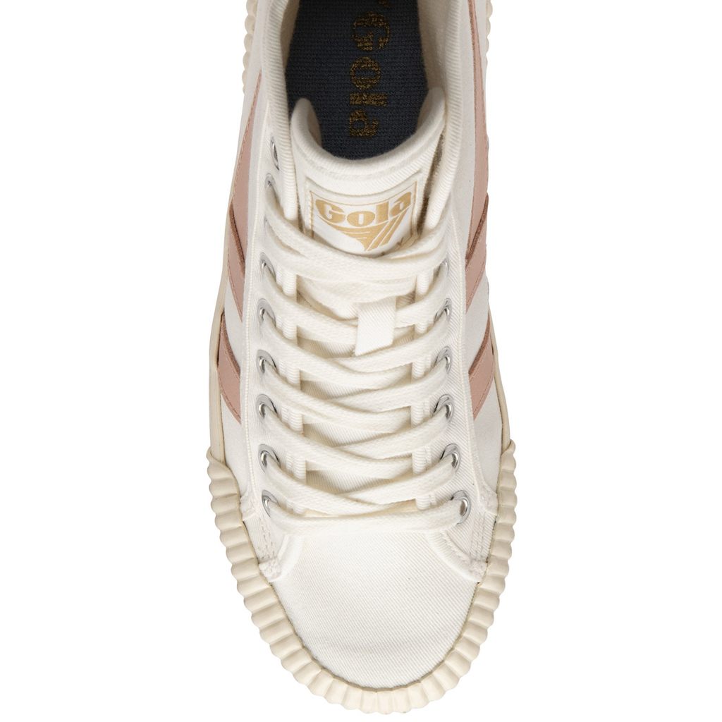 Gola Vegan Classics Rally High Plimsoll Sneakers Branco Rosa Portugal | IOUN32891