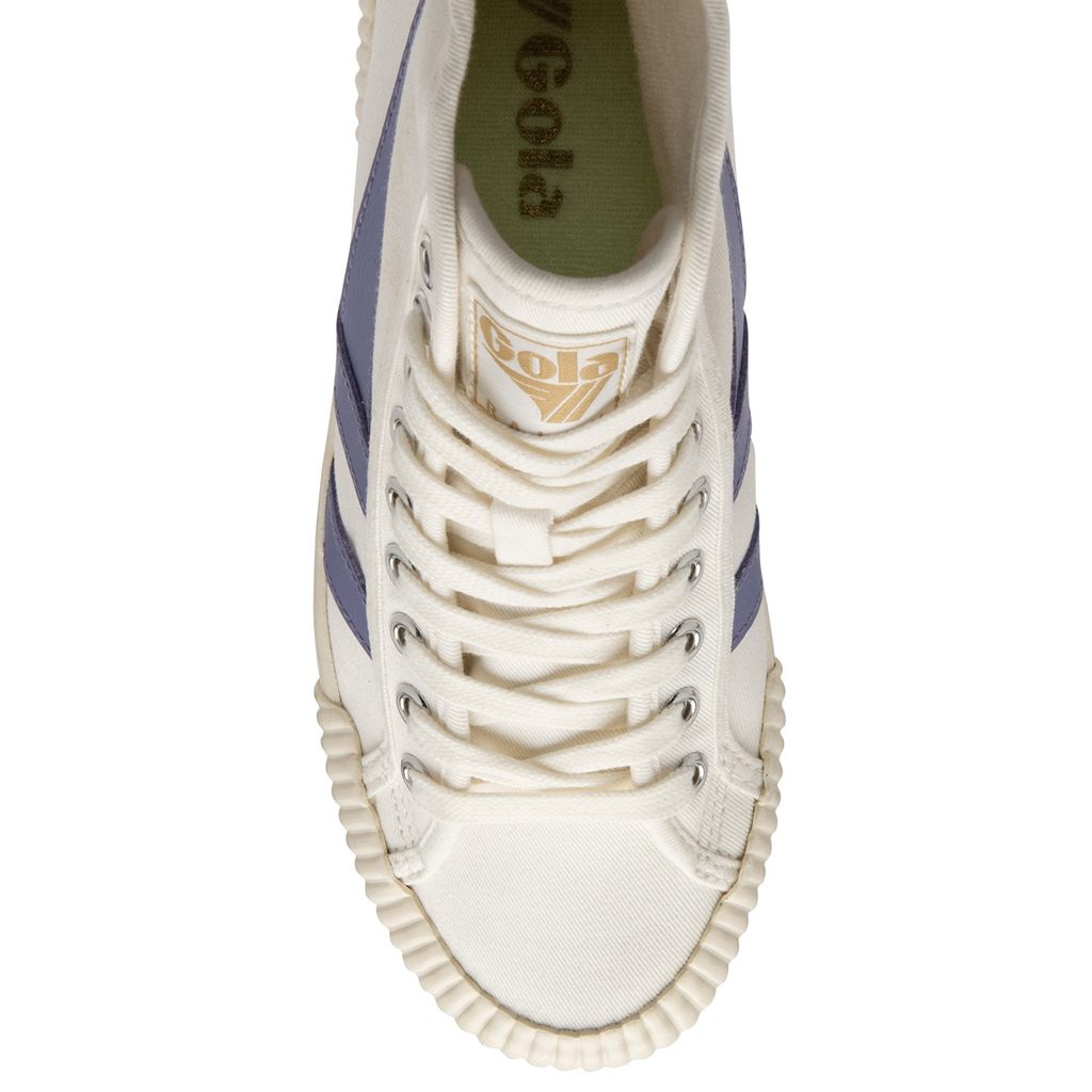 Gola Vegan Classics Rally High Plimsoll Sneakers Branco Lavanda Verdes Portugal | RHEZ78910