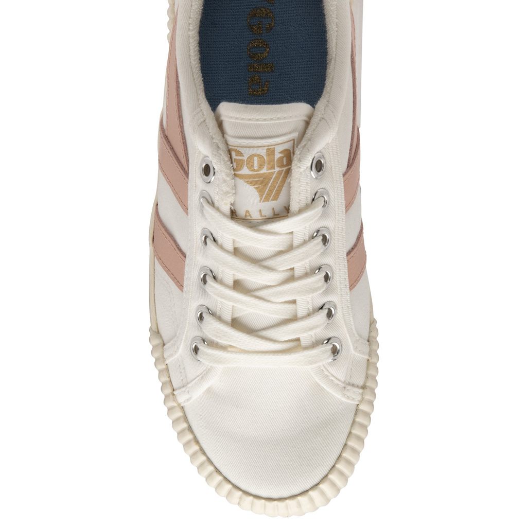 Gola Vegan Classics Rally Plimsoll Sneakers Branco Rosa Portugal | KDEJ21534