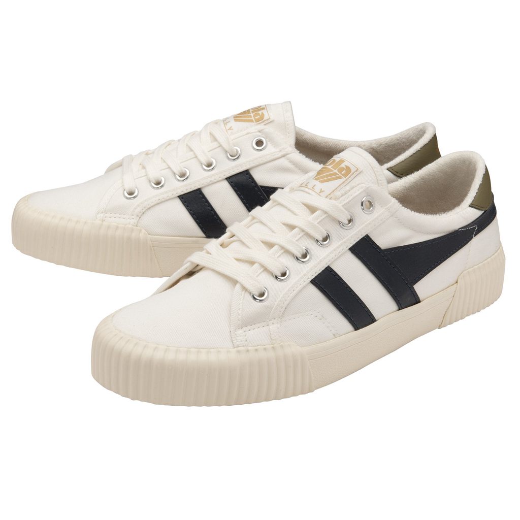 Gola Vegan Classics Rally Plimsoll Sneakers Branco Azul Marinho Caqui Portugal | VHNB78016