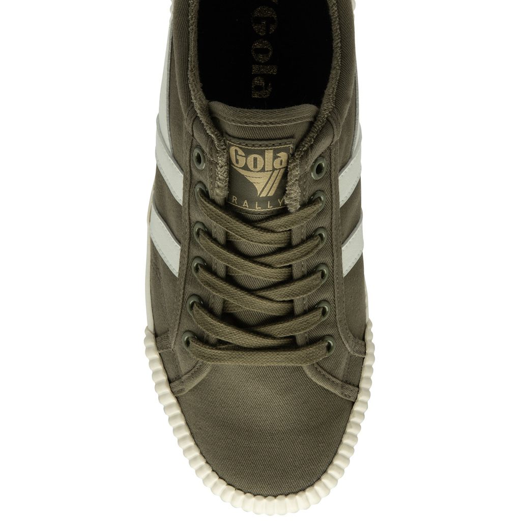 Gola Vegan Classics Rally Plimsoll Sneakers Caqui Branco Pretas Portugal | HXPD87045