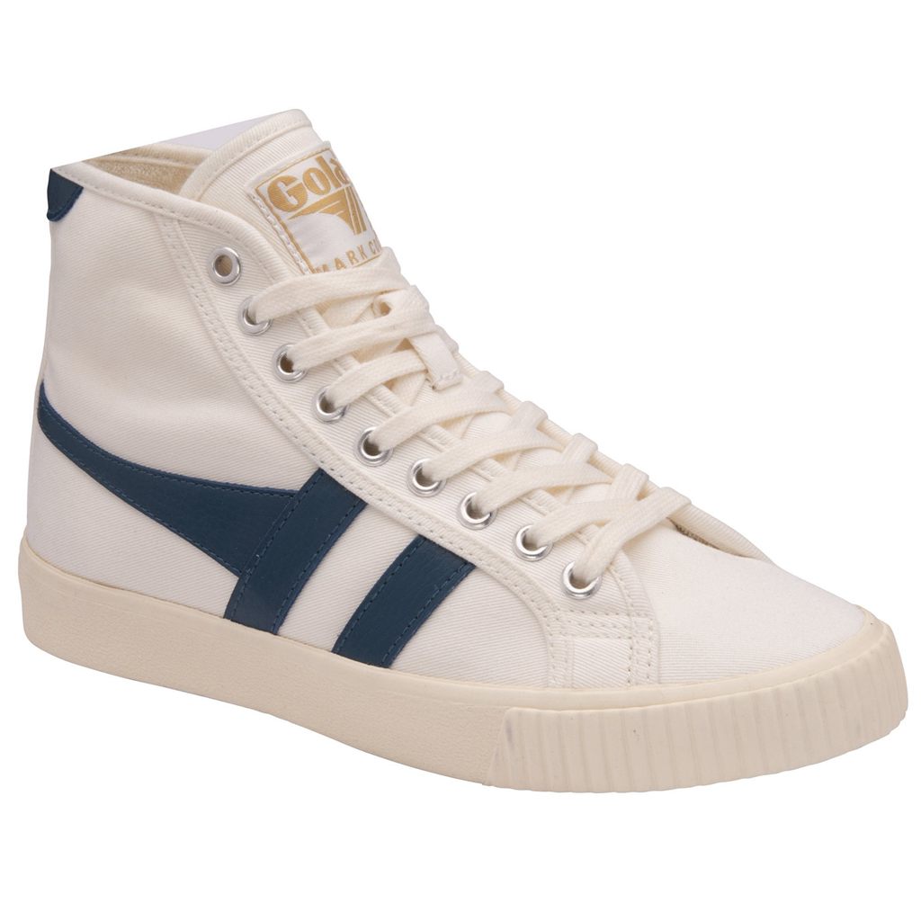 Gola Vegan Classics Tennis Mark Cox High Sneakers Branco Azuis Portugal | NXRM05743