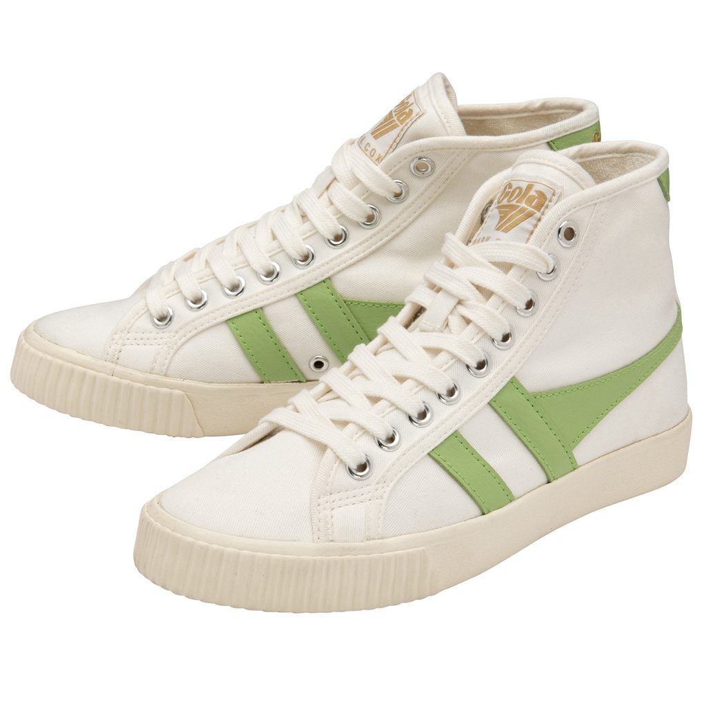 Gola Vegan Classics Tennis Mark Cox High Sneakers Branco Verdes Portugal | YIED95738