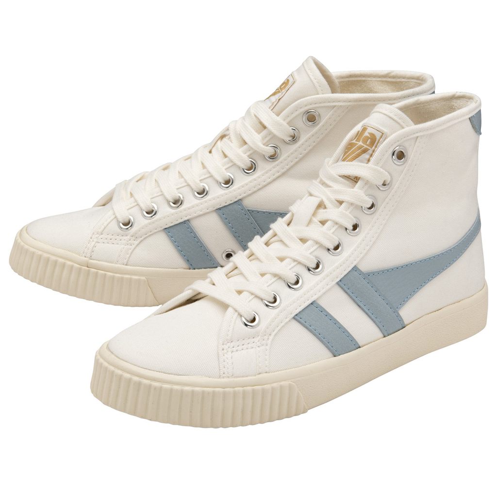 Gola Vegan Classics Tennis Mark Cox High Sneakers Branco Azuis Portugal | IOMC30829