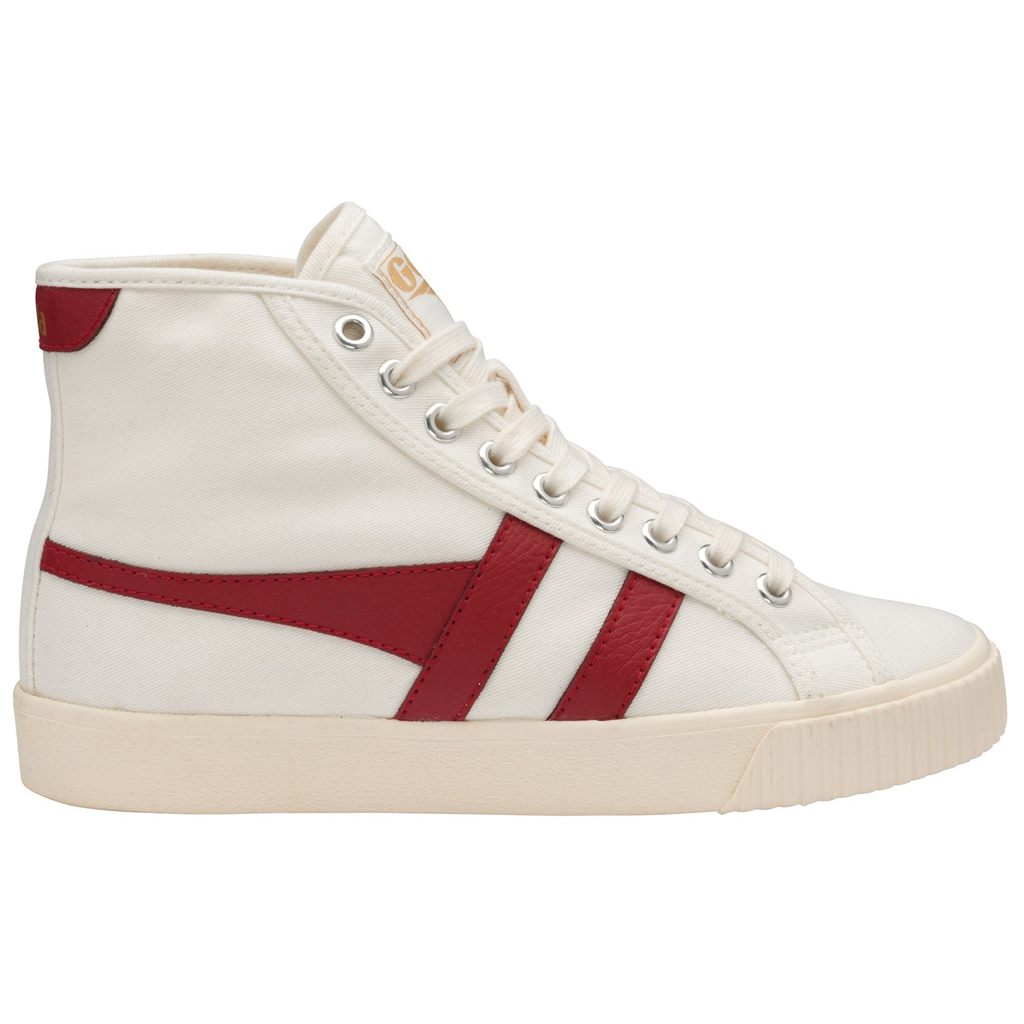 Gola Vegan Classics Tennis Mark Cox High Sneakers Branco Vermelhas Escuro Portugal | IAVL58972