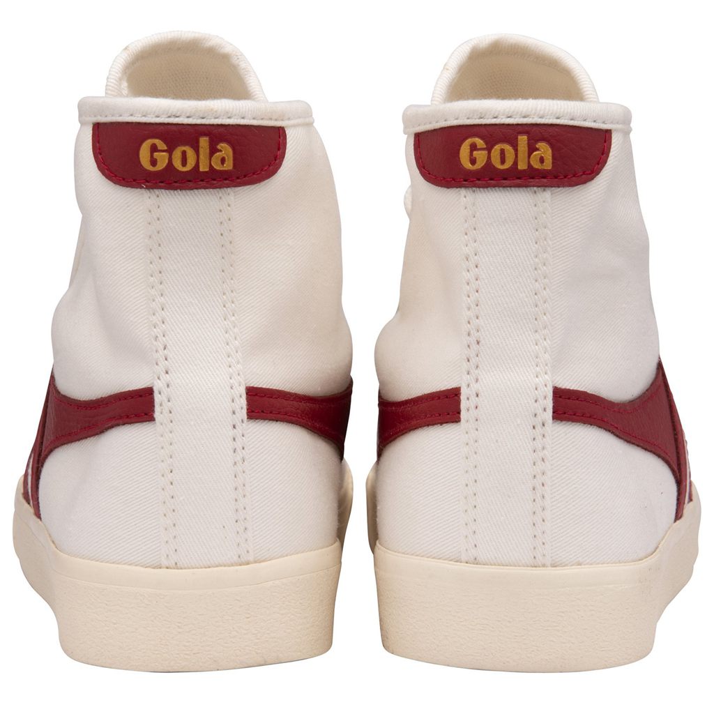 Gola Vegan Classics Tennis Mark Cox High Sneakers Branco Vermelhas Escuro Portugal | IAVL58972