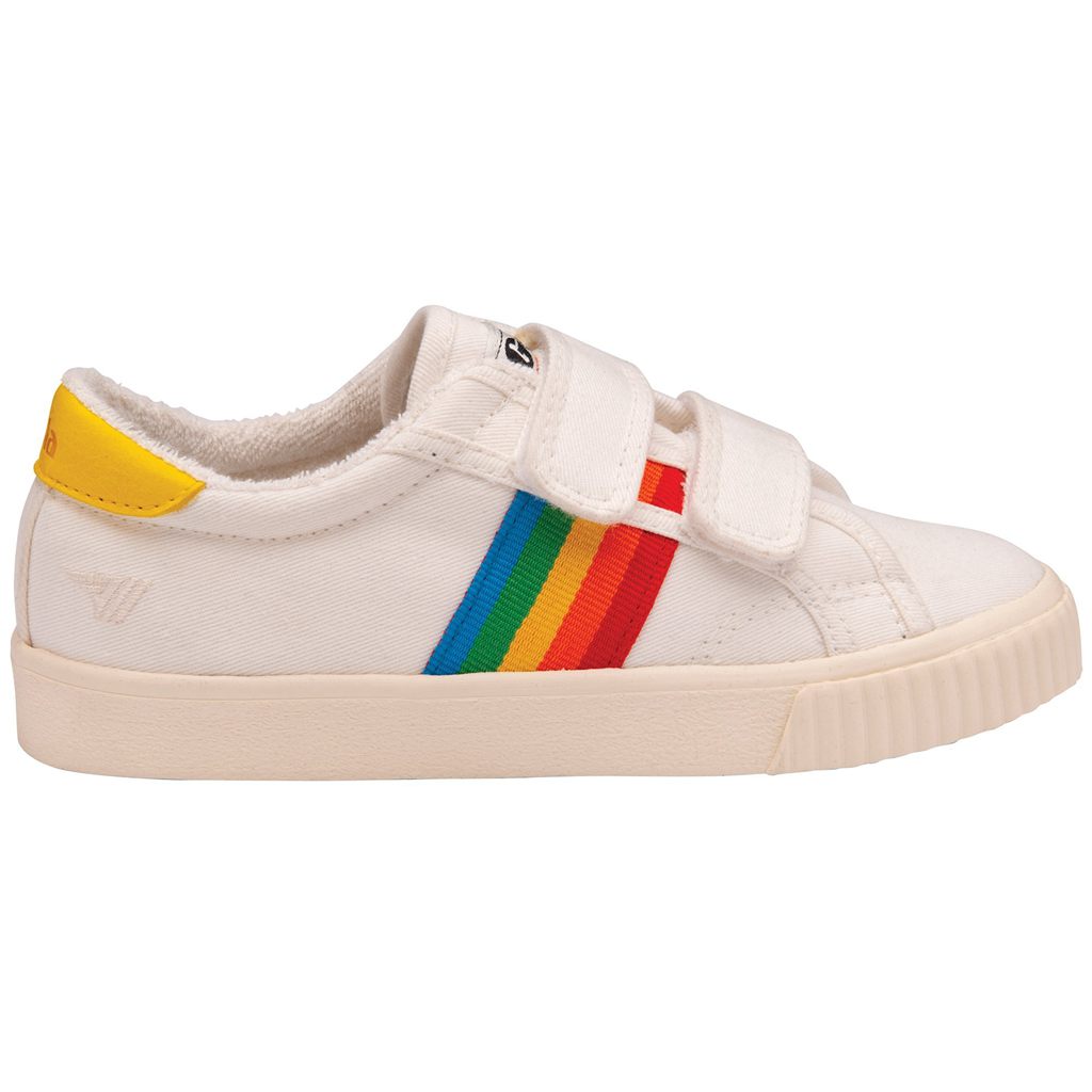 Gola Vegan Classics Tennis Mark Cox Rainbow Strap Shoes Branco Portugal | NVEX19506