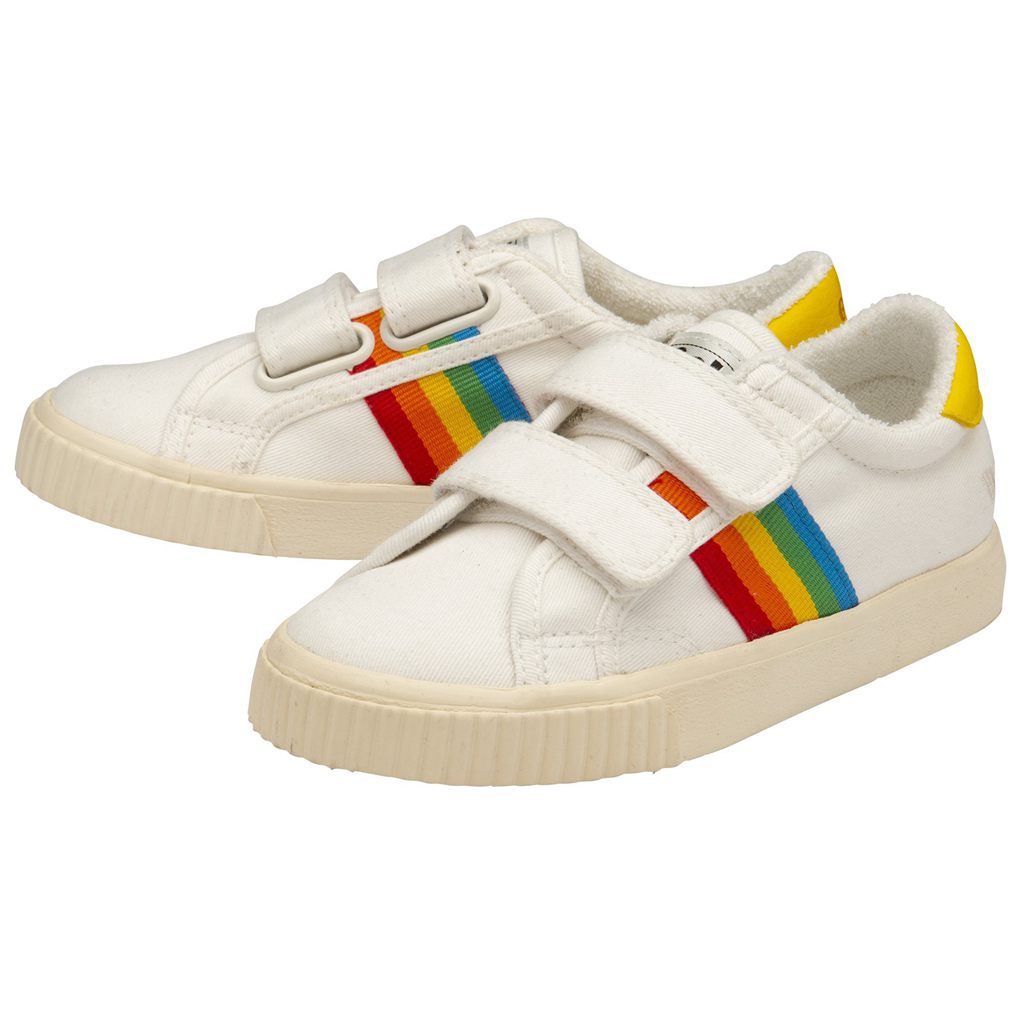 Gola Vegan Classics Tennis Mark Cox Rainbow Strap Shoes Branco Portugal | NVEX19506