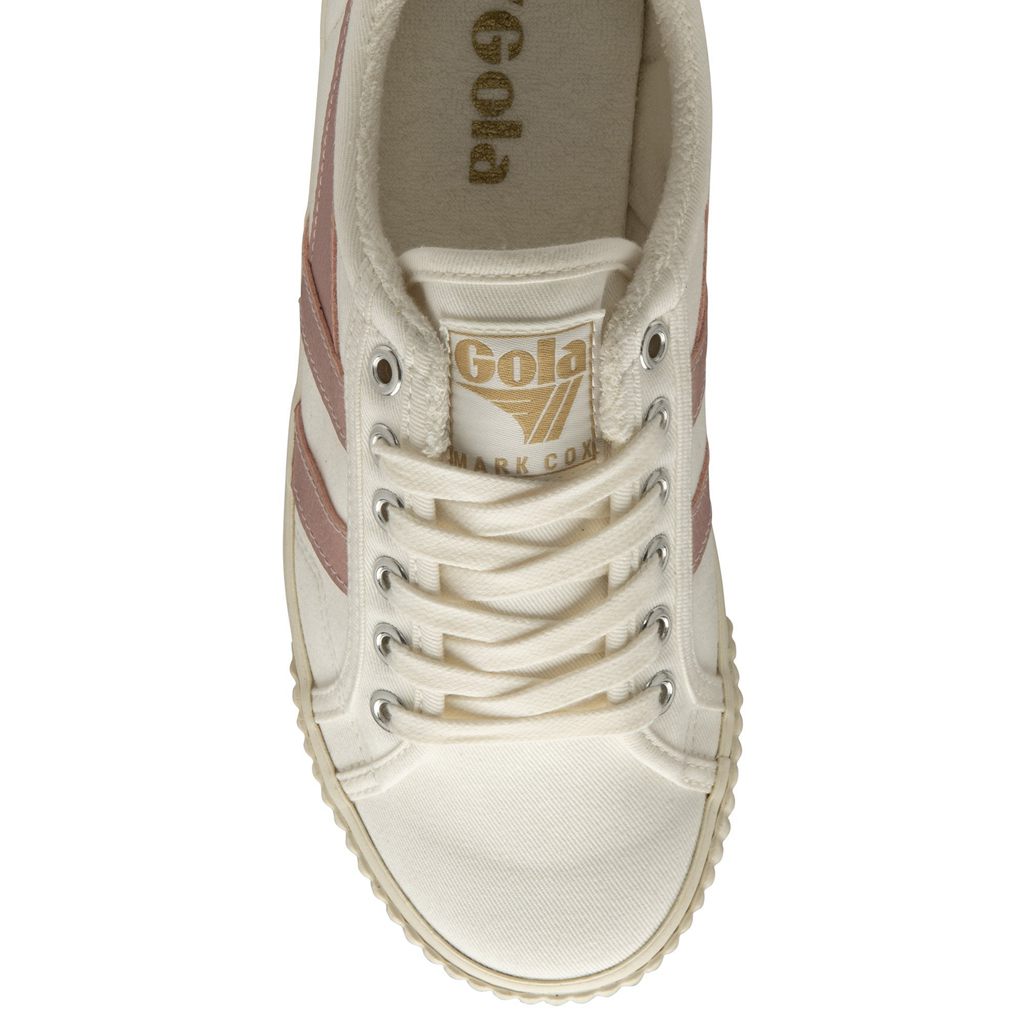 Gola Vegan Classics Tennis Mark Cox Sneakers Branco Rosa Portugal | KZSR17035