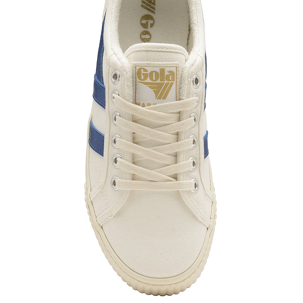 Gola Vegan Classics Tennis Mark Cox Sneakers Branco Azuis Portugal | TAIU74918